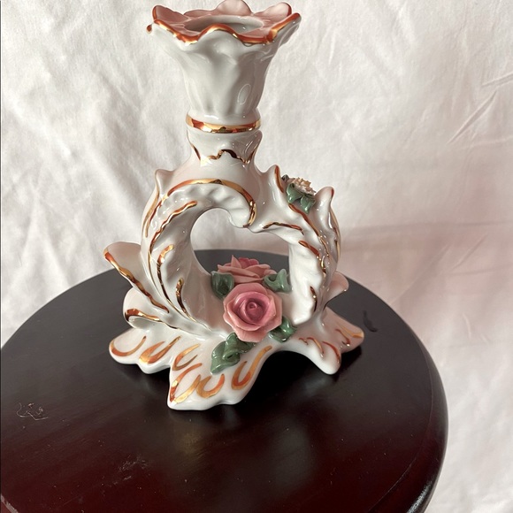 Dresden Germany Porcelain
Candlestick Holder Pink Roses
Vintage - Picture 2 of 7